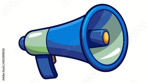 3D rendering dark blue isolated megaphone loudspeaker isolated  icon  cartoon style audio objects isolated on white background vector illustration 