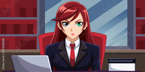 ベクター、イラスト、デザイン、グラフィック、クリップアート
アニメのビジネスウーマン、アニメのオフィスウーマン、アニメキャラクター、働くアニメの女の子、プロフェッショナルなアニメの女性
ビジネスウーマンのベクター、女性起業家、モダンなオフィスデスク、ノートパソコンのイラスト、デジタルオフィスのシーン
企業アニメスタイル、決意に満ちた表情、生き生きとしたアニメの髪、表情豊かなアニメの目、洗練されたビ