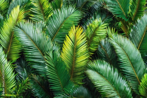 Wallpaper Mural Lush green palm fronds Torontodigital.ca