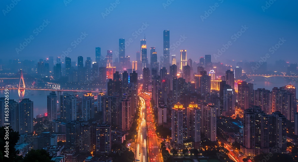 Fototapeta premium new york city at night