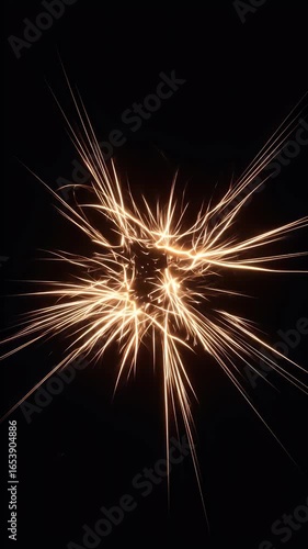 Wallpaper Mural Abstract glowing particle explosion with radial light lines and energy burst effect Torontodigital.ca