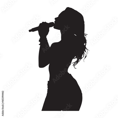 silhouette of a woman with a camera