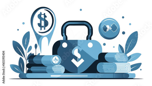 Modern Flat Design Concept for Finance, Investment, and Market Volatility