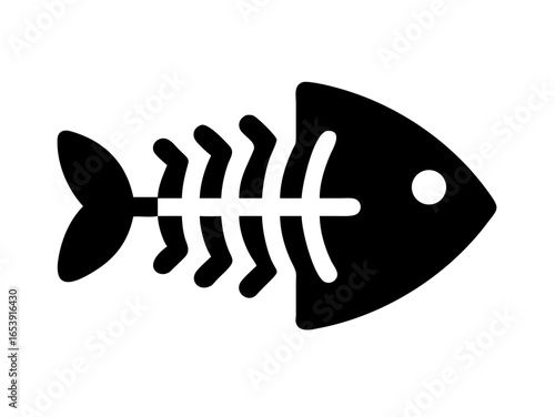 Fish Bones Icon - Seafood and Skeleton Vector