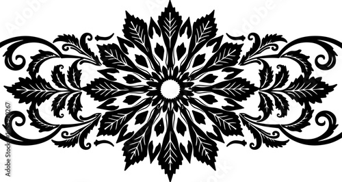 Baroque brilliance black logo featuring an ornate vintage European border, crafted with intricate details and elegant flourishes