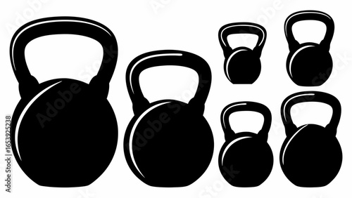 Collection of Kettlebell Vectors - Gym and Workout Gear