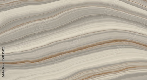Abstract beige and brown banded agate stone texture with wavy lines and natural pattern
