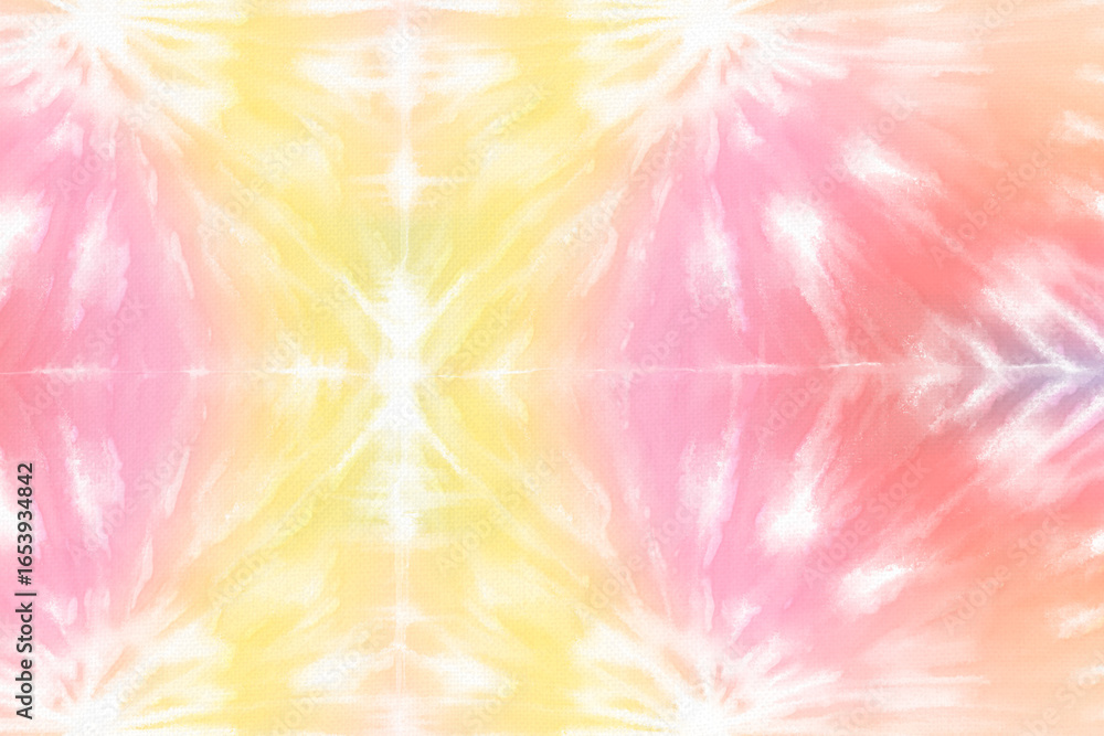 Fototapeta premium Pastel swirl png tie dye in yellow and red transparent background