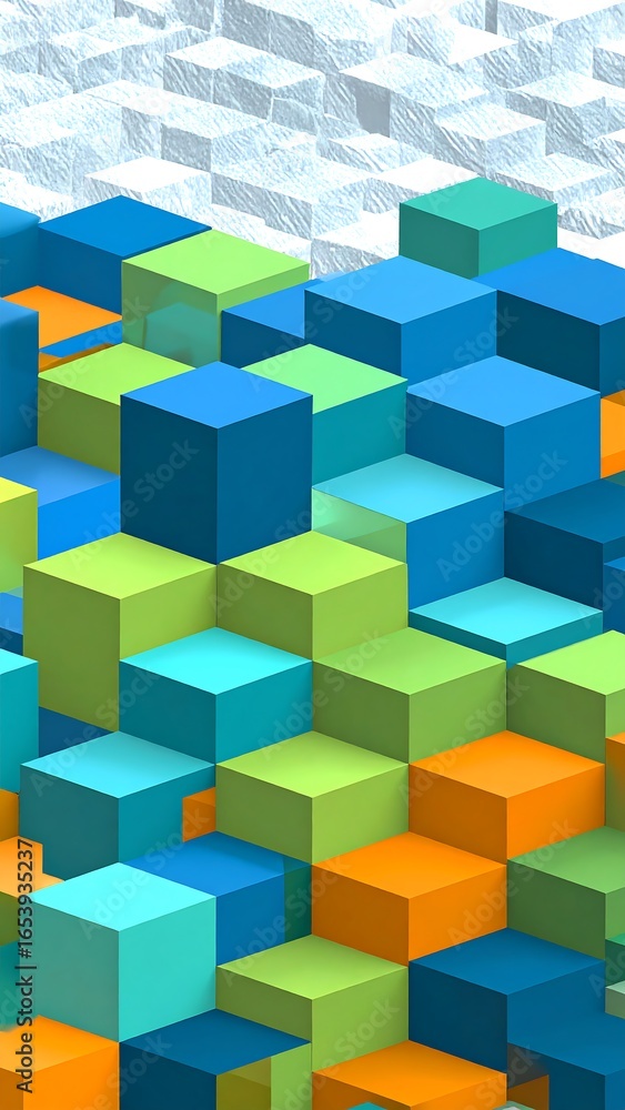 Fototapeta premium Abstract 3D cube pattern