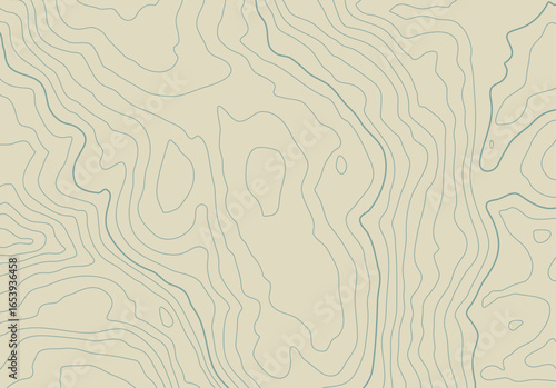 Topographic map background with altitude lines. Abstract terrain topography with elevation levels of the relief