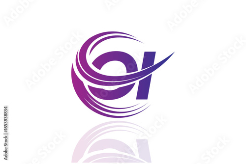 OI Circular Swirl Logo – Modern Gradient Symbol for Business, Corporate & Creative Branding Identity Design