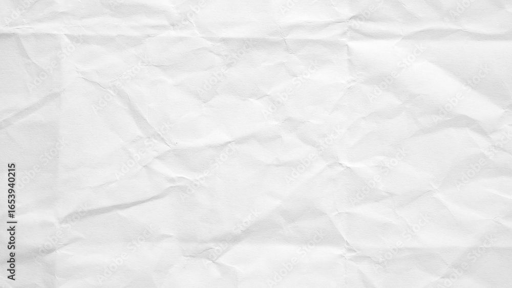 Obraz premium White folded and wrinkled paper texture background