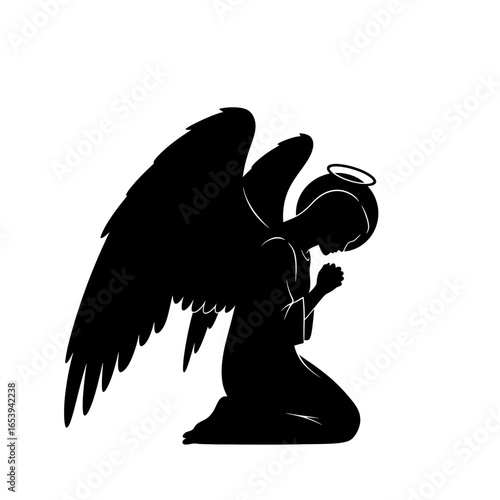 fallen angel vector illustration
