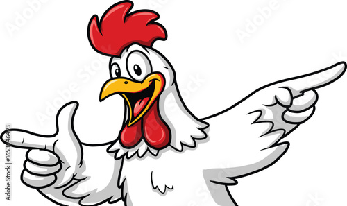 Funny cartoon turkey cock vector illustration