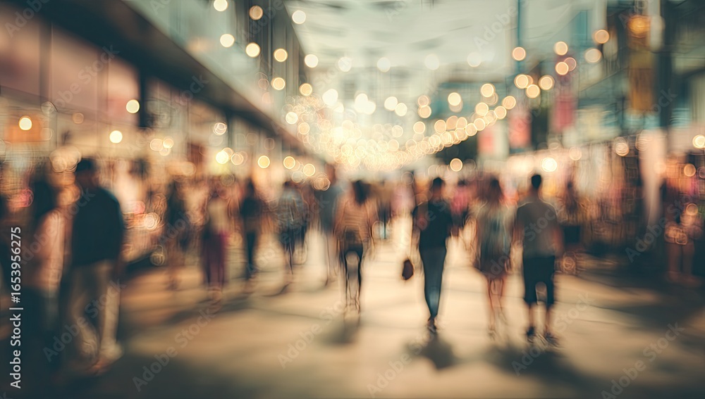 Fototapeta premium Blurred street scene at night