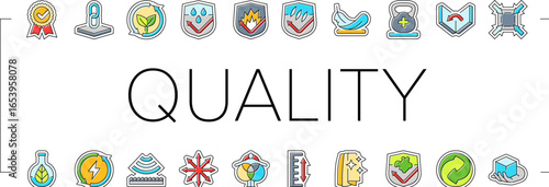 quality materials product icons set vector