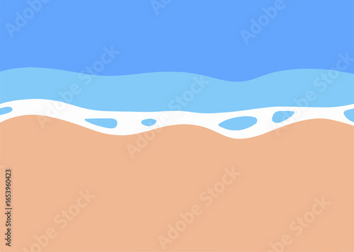 vector illustration of a beach