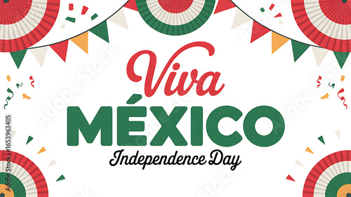 Viva Mexico Independence Day celebration with festive decorations