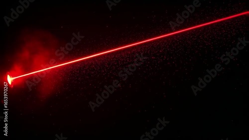 Wallpaper Mural Red Laser Beam Focused in Darkness Conceptual Illustration Torontodigital.ca