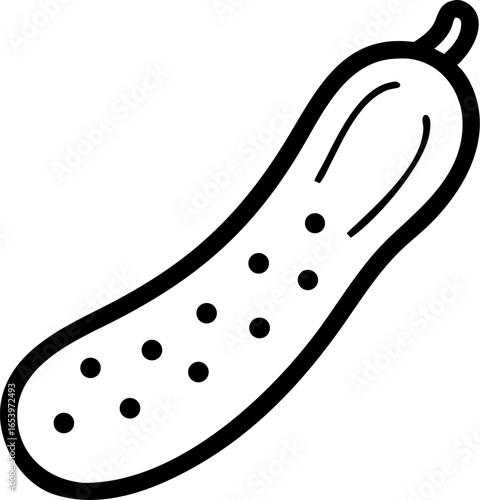 Fresh cucumber slice on a clean white background