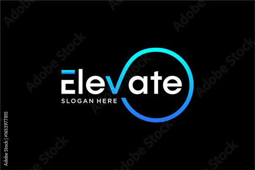 Modern Elevate Logo with Circle Design
