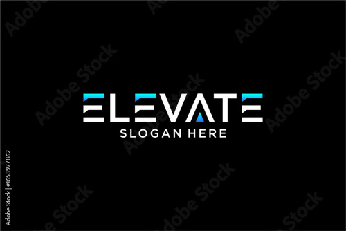 Elevate Logo Graphic Resource on Black Backdrop