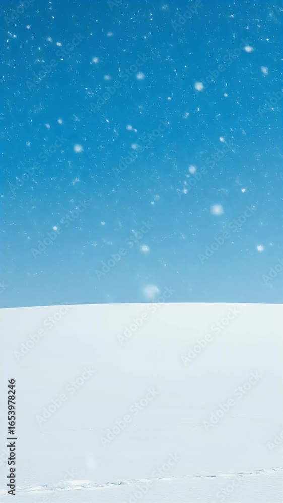 custom made wallpaper toronto digitalFalling Snow Flurries Gently Descend Against a Clear Blue Winter Sky