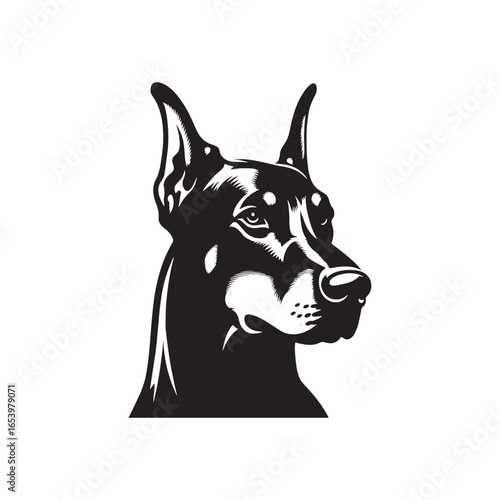 Wallpaper Mural Doberman Pinscher Vector Silhouette – Strong and Elegant Guard Dog Outline, Perfect for Pet Lovers, Logos, Prints, Graphic Design, Illustrations, Home Decor, Stencils, Icons, and Creative Projects
 Torontodigital.ca