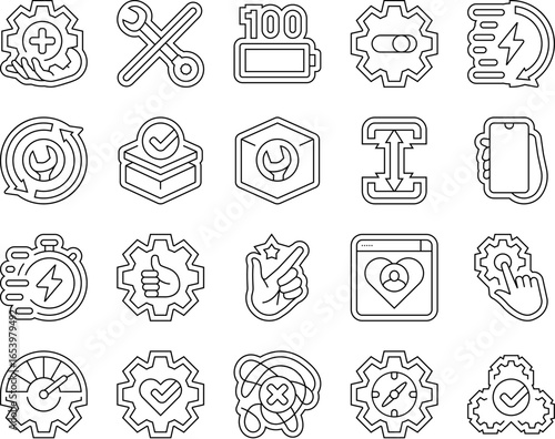 ease of use product icons set vector