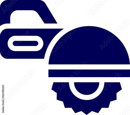 vector illustration of a Cordless Saw silhouette. circular saw silhouette line art vector illustration. circular hand saw, electric hand saw solid icon