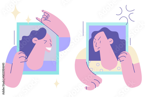 Contrasts in mood and state of mind concept