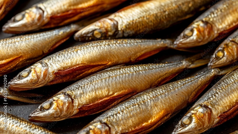 Fototapeta premium close up of fresh fish on market