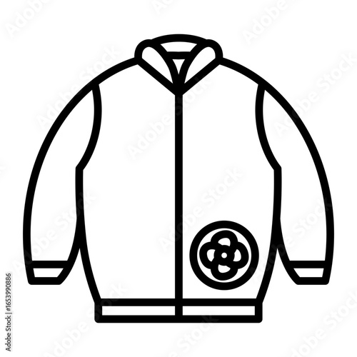 Icon of work clothes with a fan.