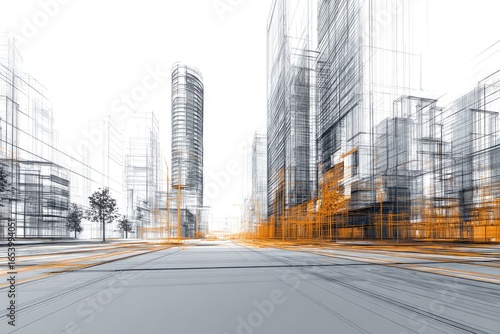 Modern city blueprint