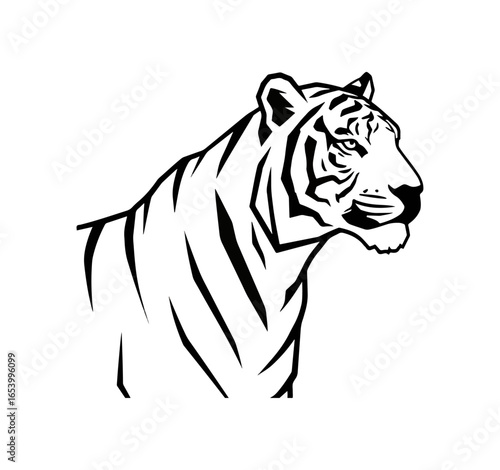 Dark tiger silhouette illustration
