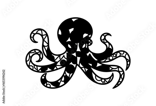 Abstract octopus design decorative graphic