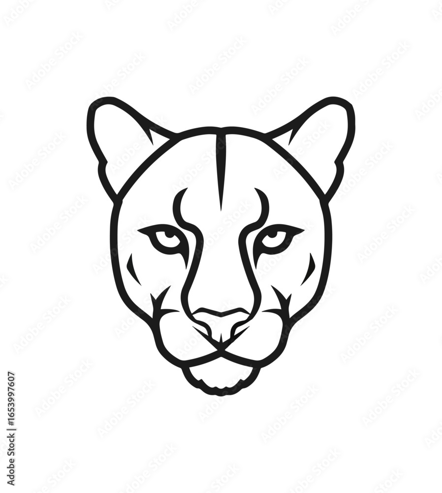 Naklejka premium Cougar head graphic design