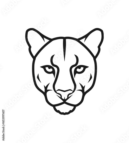 Cougar head graphic design
