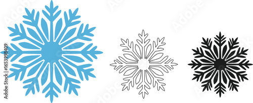 Snowflakes winter snow ice crystal christmas holiday design