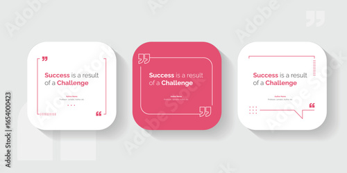 Set Bubble testimonial banner, quote, infographic. Social media post template designs for quotes. Empty speech bubbles, quote bubbles and text box