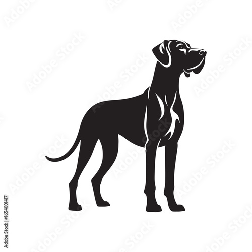 Great Dane Vector Silhouette – Majestic and Powerful Dog Outline, Perfect for Logos, Pet Art, Prints, Graphic Design, Home Decor, Stencils, Icons, and Creative Projects
