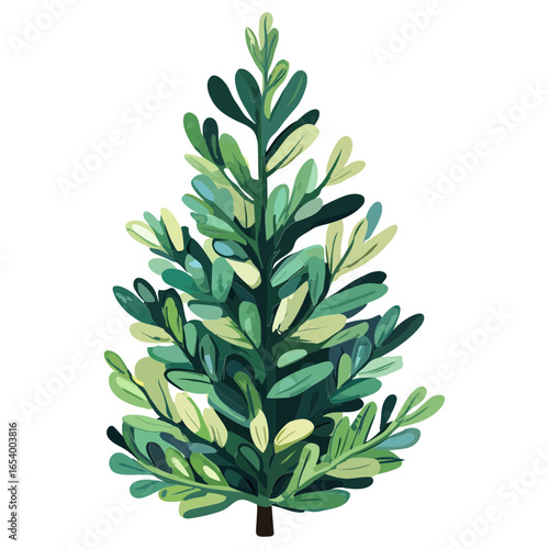 A folk art-style illustration of a decorative tree with foliage and leaves. This icon is suitable for websites and blogs related to nature, holidays, or decorative and celebratory themes.

