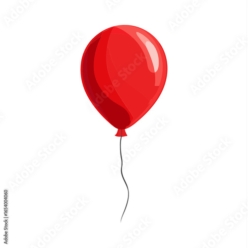A classic red balloon with a string, presented in a realistic 3D style. This icon is suitable for websites and blogs to symbolize birthdays, celebrations, holidays, or joyful events.

