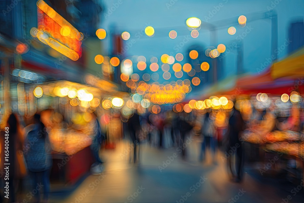 Fototapeta premium Evening market blur
