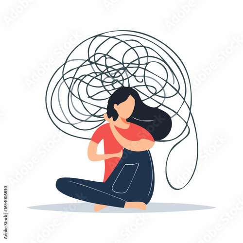 Anxiety Abstract Concept Vector