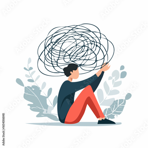 Chaotic Mental State Illustration