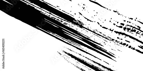 Elegant black background vector illustration with vintage distressed grunge texture and dark gray charcoal color paint, black stone or concrete wall, black banner Vector Format. eps 10