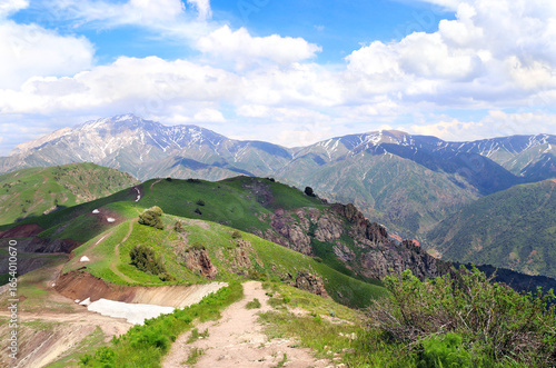Fotografija Aerial view of picturesque scenery in Western Tien Shan Mountains, Uzbekistan