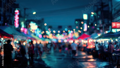 Blurred night market scene (1)