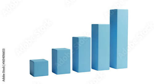 Blue bar chart showing upward growth isolated on transparent background Free Download Blue bar chart showing upward growth isolated on transparent background - GFXLoad